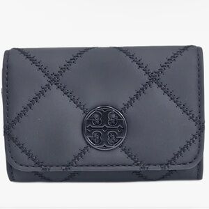 Tory Burch Willa Matte Black Women's Wallet Card Case